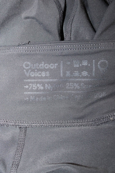 Outdoor Voices Women Black Ankle Nylon Leggings Size S