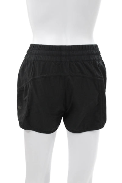 Lululemon Womens Athletic Black Polyester Zip Shorts Size XS