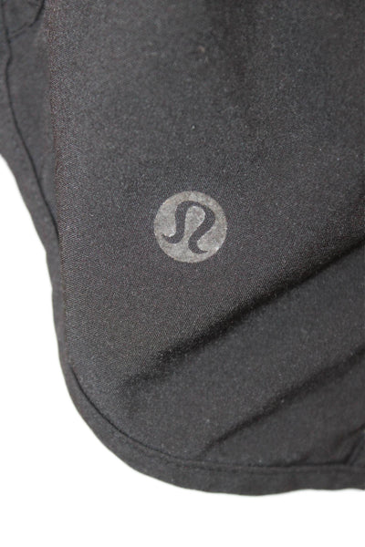 Lululemon Womens Athletic Black Polyester Zip Shorts Size XS