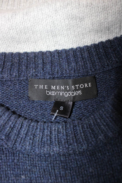 The Men's Store at Bloomingdale's Mens Blue Fair Isle Wool Blend Sweater Size S
