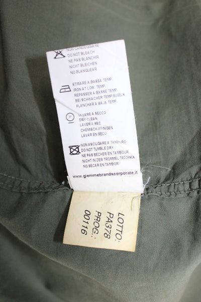 Tintoria Mattei Mens Cotton Basic Button Down Shirt Green Size 38