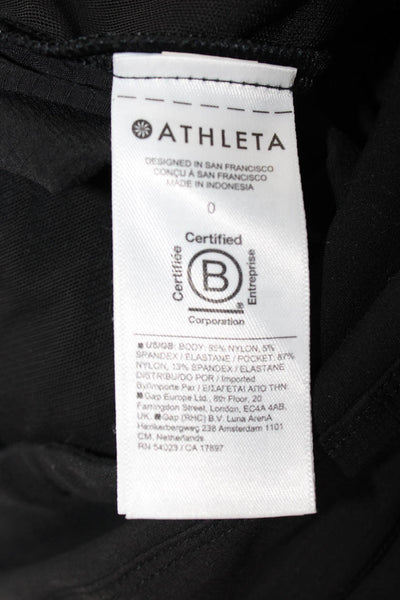 Athleta Womens Black Nylon Jogger Pants Size 0