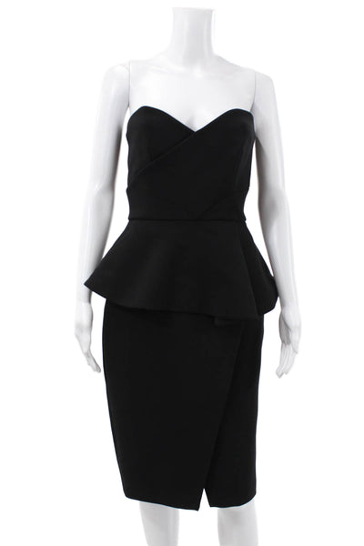 Derek Lam 10 Crosby Womens Pencil Dress Black Sweetheart Sleeveless Size 4