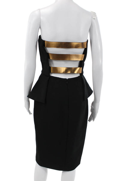 Derek Lam 10 Crosby Womens Pencil Dress Black Sweetheart Sleeveless Size 4