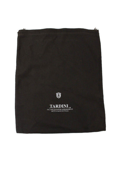 Tardini Womens Genuine Alligator 2" Width Bull Horn Buckle Belt Black Size 36