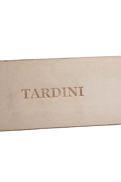 Tardini Womens Genuine Alligator 2" Width Oval Buckle Belt Sports Rust Sz 34