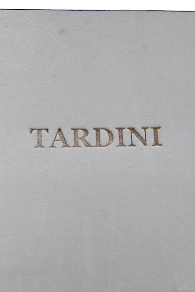 Tardini Womens Genuine Leather 4" Bull Horn Large Buckle Belt Black Sz 36