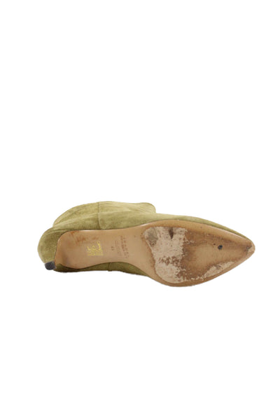Isabel Marant Womens Slip On Stiletto Pointed Toe Booties Brown Suede Size 41