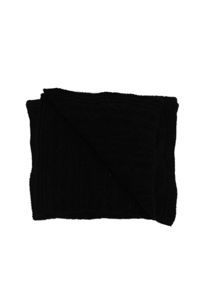 J Crew Womens Cashmere Cable Knit Scarf Black Size One Size