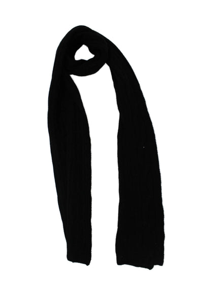 J Crew Womens Cashmere Cable Knit Scarf Black Size One Size