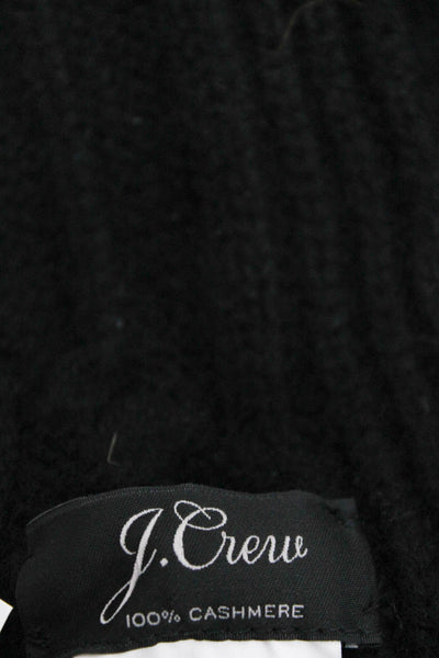 J Crew Womens Cashmere Cable Knit Scarf Black Size One Size
