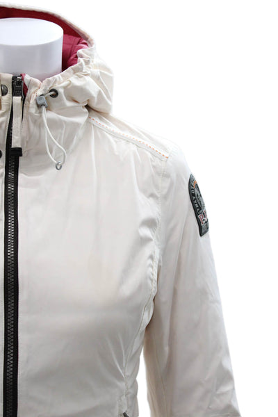 Parajumpers Womens Puffer Jacket Ivory Zip Long Sleeve Size XS