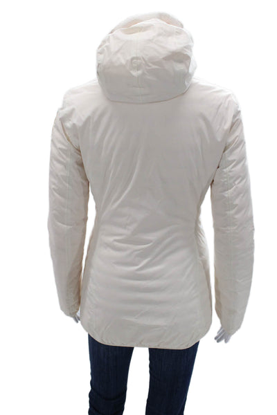Parajumpers Womens Puffer Jacket Ivory Zip Long Sleeve Size XS