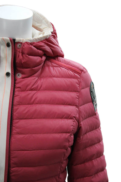 Parajumpers Womens Puffer Jacket Ivory Zip Long Sleeve Size XS
