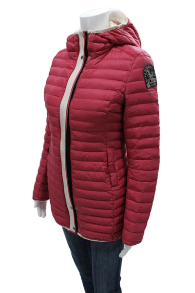 Parajumpers Womens Puffer Jacket Ivory Zip Long Sleeve Size XS