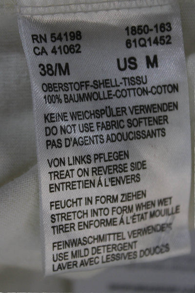 Bogner Women Basic Floral Cotton Crew Neck Long Sleeve T-Shirt Ivory Size M