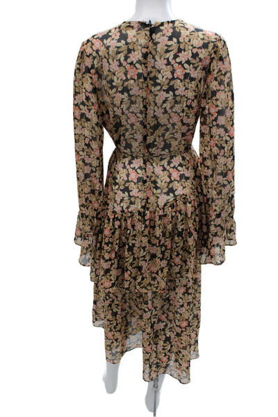 Beulah Women Fit & Flare Floral Knee Length Long Sleeve Dress Size S