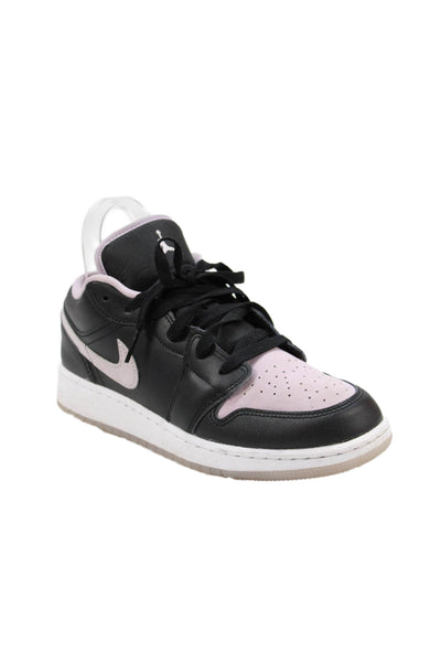 Nike Girls Leather Low Top Sneakers Black Size 6.5Y