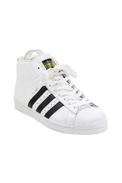 Adidas Womens Leather High Top Sneakers White Size 6.5