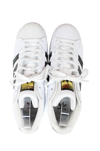 Adidas Womens Leather High Top Sneakers White Size 6.5