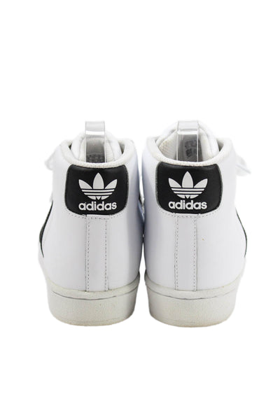 Adidas Womens Leather High Top Sneakers White Size 6.5