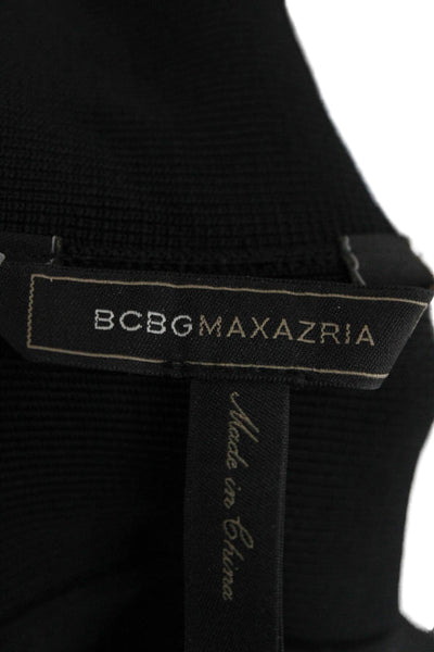 BCBGMAXAZRIA Women Bandage Skirt Black Polyester Blend Size S