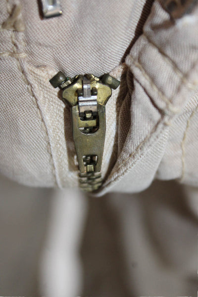 Sanctuary Womens Tencel Capri Pants Beige Button Inseam 24 Size 25