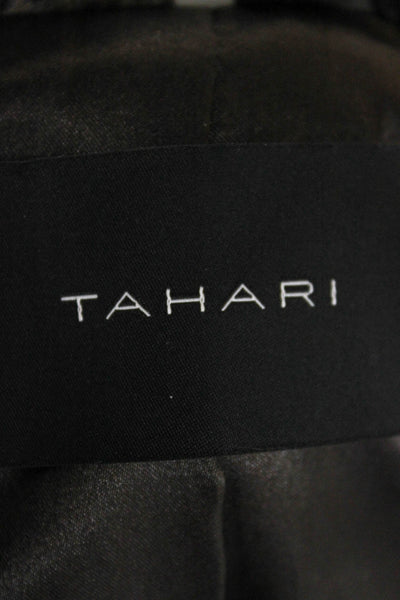 Tahari Women Overcoat Brown Acrylic 3/4 Sleeve Button Closure Size XS
