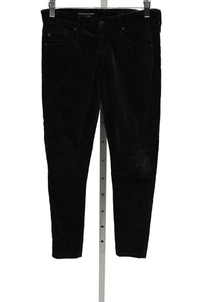 AG Adriano Goldschmied Women Skinny Black Pants Cotton Mid Rise Size 26