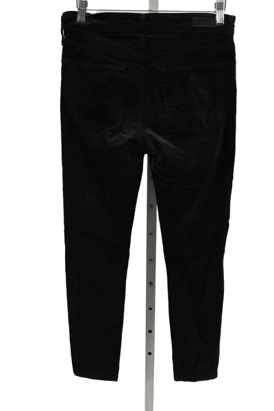 AG Adriano Goldschmied Women Skinny Black Pants Cotton Mid Rise Size 26