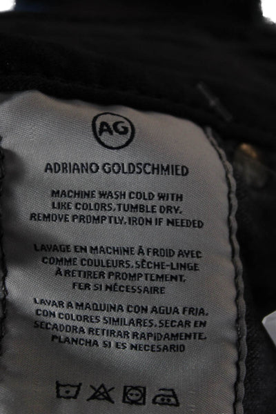 AG Adriano Goldschmied Women Skinny Black Pants Cotton Mid Rise Size 26
