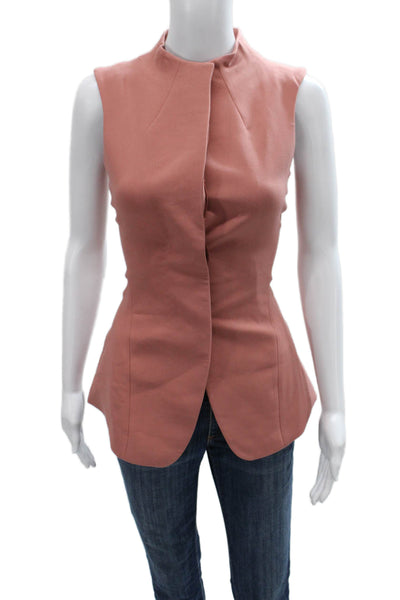 Aligne Women Sleeveless High Neck Blouse Pink Recycled Polyester Size 0
