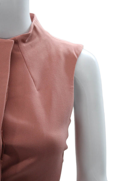 Aligne Women Sleeveless High Neck Blouse Pink Recycled Polyester Size 0