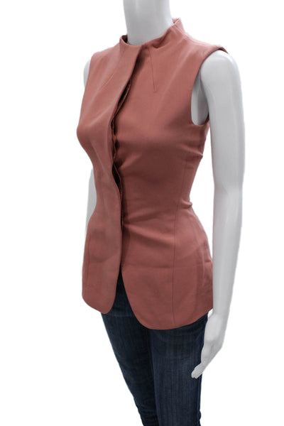 Aligne Women Sleeveless High Neck Blouse Pink Recycled Polyester Size 0