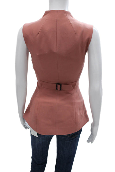 Aligne Women Sleeveless High Neck Blouse Pink Recycled Polyester Size 0