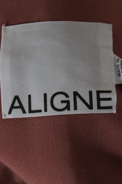 Aligne Women Sleeveless High Neck Blouse Pink Recycled Polyester Size 0