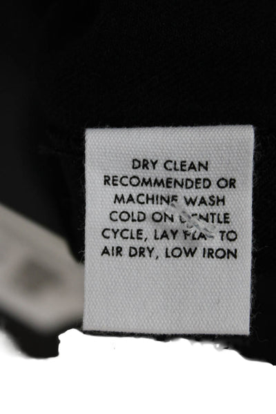 Apiece Apart Womens Bermuda Shorts Black Organic Cotton Zip Size 00