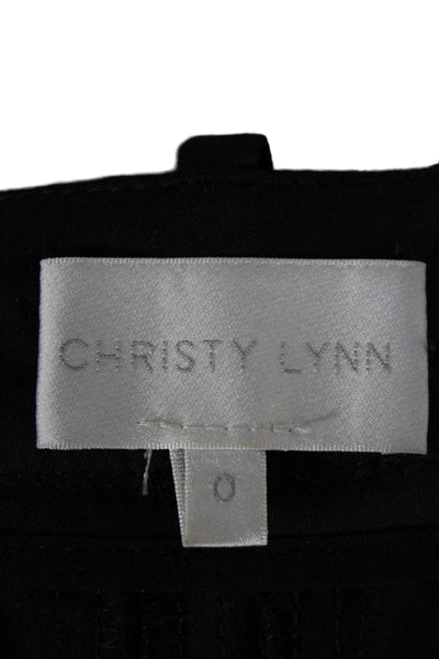 Christy Lynn Women Black Dress Pants Polyester Zip Inseam 28 Size 0