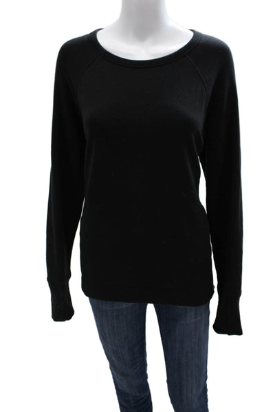 Athleta Women Basic Casual Crewneck Tencel Lyocell Sweater Black Size M