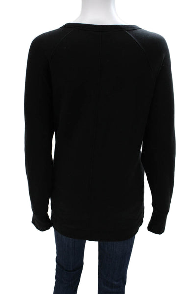 Athleta Women Basic Casual Crewneck Tencel Lyocell Sweater Black Size M