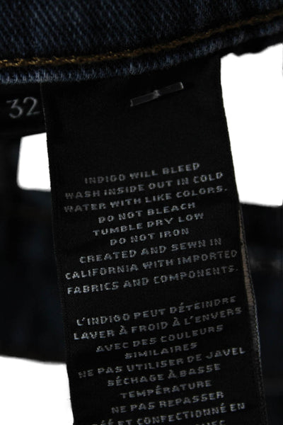 J Brand Mens Straight Jeans Blue Mid Rise Cotton Blend Inseam 30 Size 32