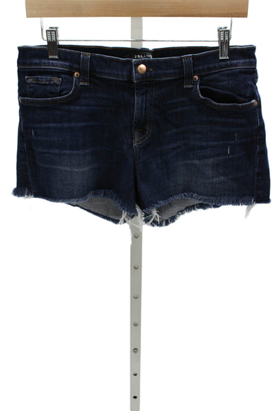 J Brand Womens Cut-Off Shorts Blue Cotton Button Size 28