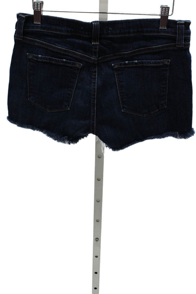 J Brand Womens Cut-Off Shorts Blue Cotton Button Size 28