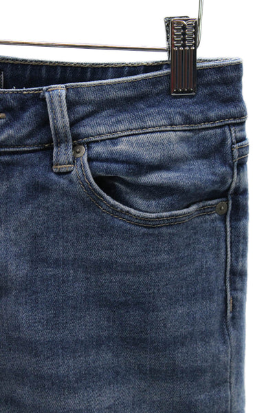 Paige Womens Bermuda Shorts Blue Cotton Zip Solid Size 27