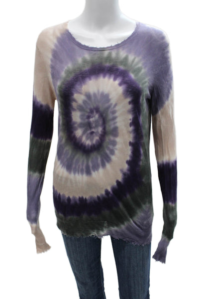 Cotton By Autumn Cashmere Women Pullover Sweater Purple Long Sleeve Size S