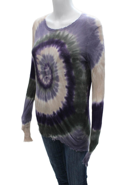 Cotton By Autumn Cashmere Women Pullover Sweater Purple Long Sleeve Size S
