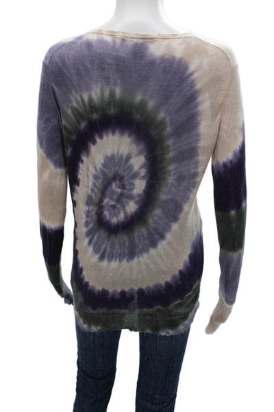 Cotton By Autumn Cashmere Women Pullover Sweater Purple Long Sleeve Size S