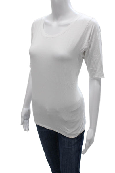Feel The Piece Womens Basic Scoop Neck Rayon Short Sleeve T-Shirt Size XS