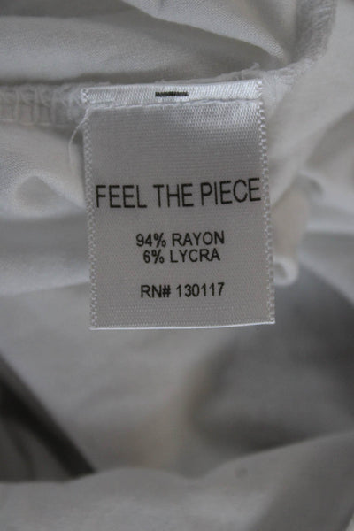 Feel The Piece Womens Basic Scoop Neck Rayon Short Sleeve T-Shirt Size XS