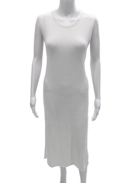 Rag & Bone Womens Tank Dress White Rayon Sleeveless Crew Neck Long Size S